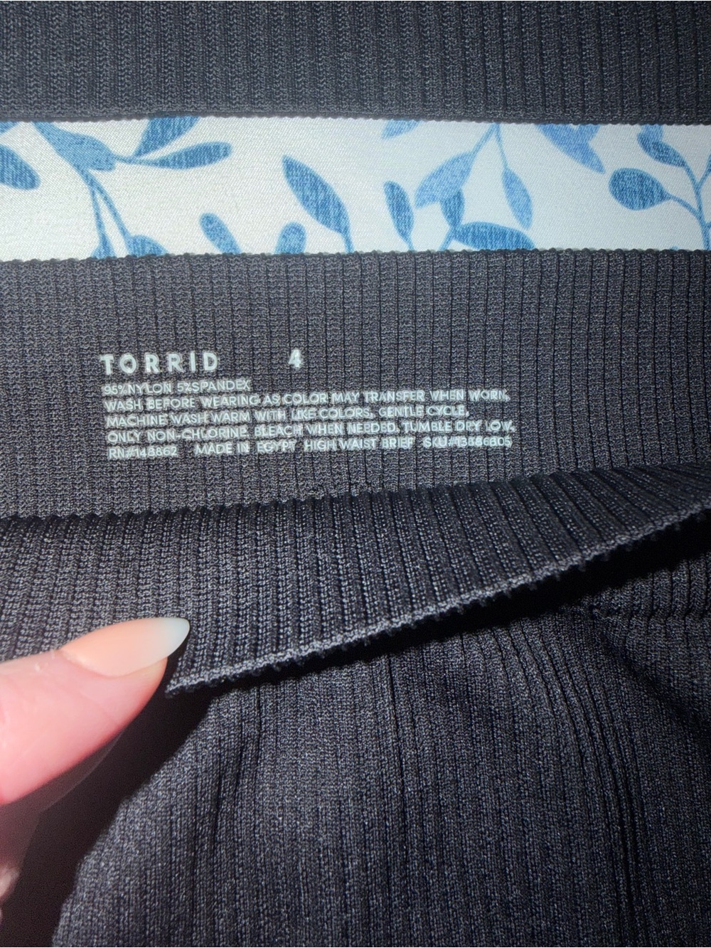 Torrid Black Ribbed Women's Two-Piece Intimates Set - Picture 4 of 5